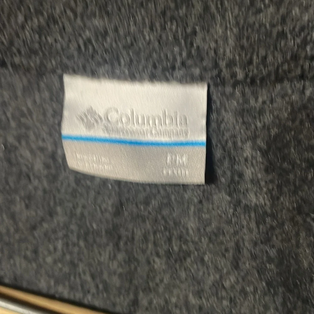 Columbia Womens Fleece Jacket Full Zip Pockets Mock Neck M petite - Picture 2 of 3